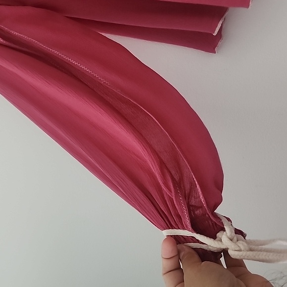 Free People Bohemian Lagenlook Rayon Tunic Top Deep V-neckline Size XS in Pink - Picture 5 of 9